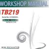 Takeuchi Excavator TB219 Operators Parts Workshop Manual ES EN 2
