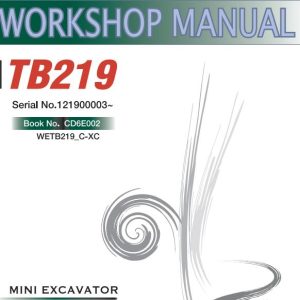Takeuchi Excavator TB219 Operators Parts Workshop Manual ES EN 2