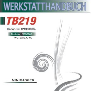 Takeuchi Excavator TB219 Parts Workshop Operators Manual DE EN 2