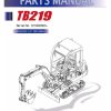 Takeuchi Excavator TB219 Parts Workshop Operators Manual FR EN 2