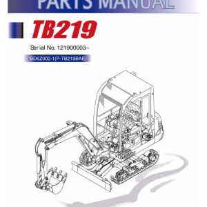Takeuchi Excavator TB219 Parts Workshop Operators Manual FR EN 2