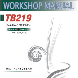 Takeuchi Excavator TB219 Workshop Parts Operators Manual IT EN 1