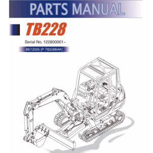 Takeuchi Excavator TB228 TB235 TB250 Parts Workshop Operators Manual DE EN 1