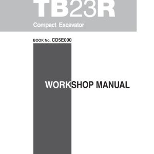 Takeuchi Excavator TB23R Operators Parts Workshop Manual DE EN 2