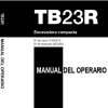 Takeuchi Excavator TB23R Operators Parts Workshop Manual ES EN