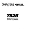 Takeuchi Excavator TB25 Workshop Parts Operators Manual 1