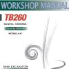Takeuchi Excavator TB260 Workshop Operators Parts Manual 2