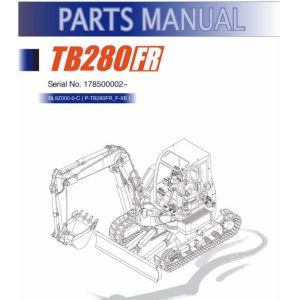 Takeuchi Excavator TB280FR Parts Workshop Operators Manual DE EN 1