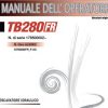 Takeuchi Excavator TB280FR Workshop Parts Operators Manual IT EN