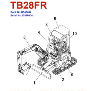 Takeuchi Excavator TB28FR Parts Workshop Operators Manual DE EN 1