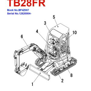 Takeuchi Excavator TB28FR Parts Workshop Operators Manual FR EN 2