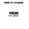 Takeuchi Excavator TB36 Parts Workshop Operators Manual FR EN