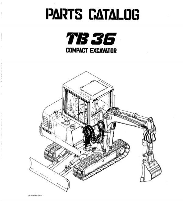 Takeuchi Excavator TB36 Workshop Parts Operators Manual 2