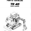 Takeuchi Excavator TB45 Workshop Parts Operators Manual 2