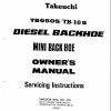 Takeuchi Excavator TB650S Operators Manual