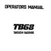 Takeuchi Excavator TB68S Operators Parts Workshop Manual 2