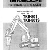 Takeuchi Hydraulic Breaker TKB Series Instruction Parts List Manual
