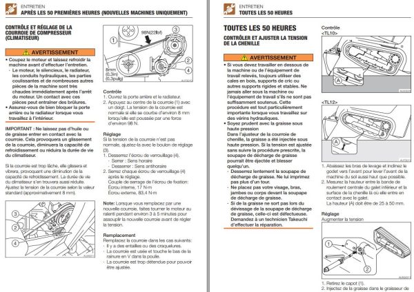 Takeuchi Loader TL8 TL10 TL12 Operators Parts Manual FR EN 3