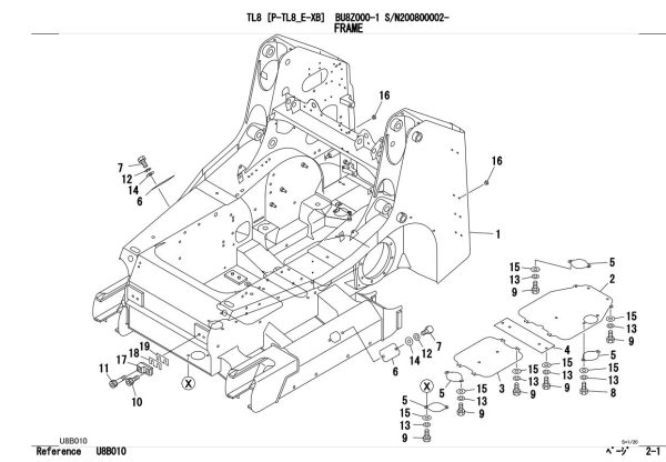 Takeuchi Loader TL8 TL10 TL12 Parts Workshop Operators Manual DE EN