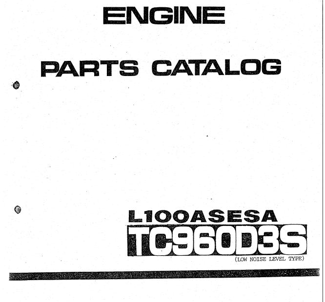 Takeuchi Track Dumper TC960D3S Parts Manual