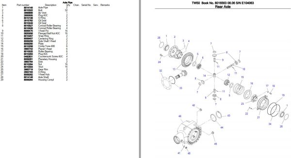 Takeuchi Wheel Loader TW50 Parts Manual 1