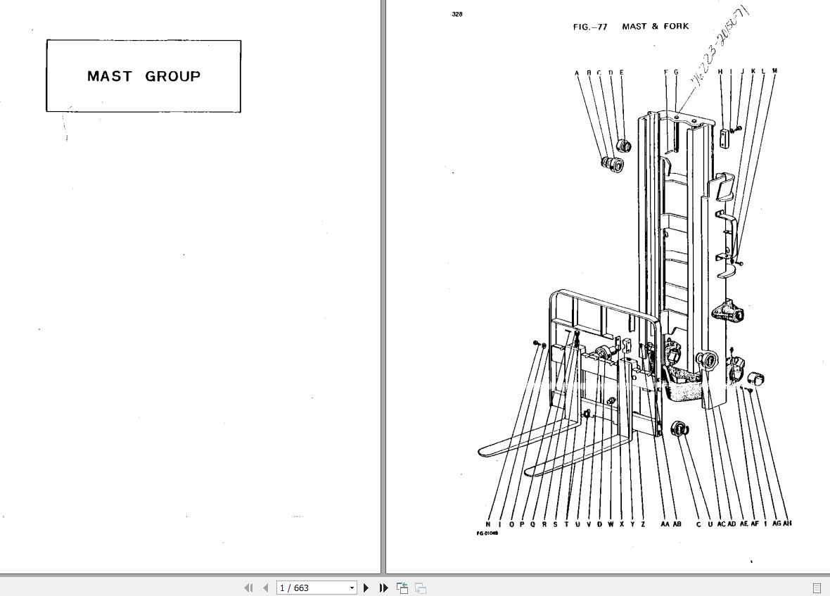 Toyota Forklift FGC10 to FGC25 02 FGC10 to 02 FGC25 Parts Catalog