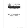 Toyota Forklift THD12500 48 Parts Catalog