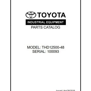 Toyota Forklift THD12500 48 Parts Catalog