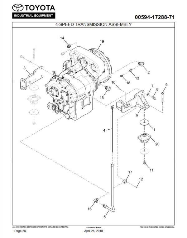 Toyota Forklift THD12500 48 Parts Catalog 1