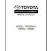 Toyota Forklift THD2200 24 Parts Catalog