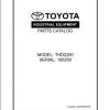 Toyota Forklift THD2200 Parts Catalog