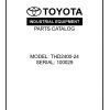 Toyota Forklift THD2400 24 Parts Catalog