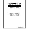 Toyota Forklift THD2800 24 Parts Catalog