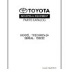 Toyota Forklift THD3300S 24 Parts Catalog
