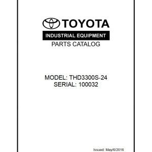 Toyota Forklift THD3300S 24 Parts Catalog