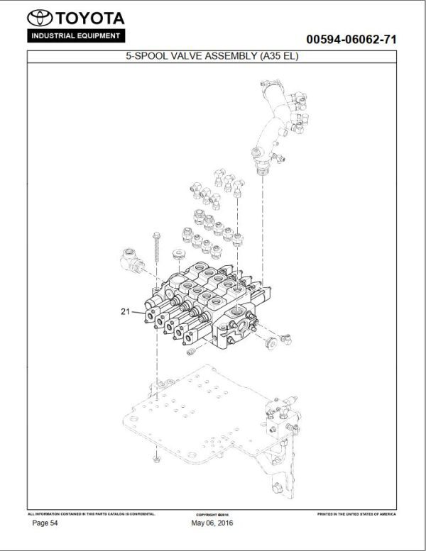 Toyota Forklift THD3300S 24 Parts Catalog 1