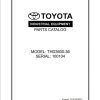 Toyota Forklift THD3600 36 Parts Catalog