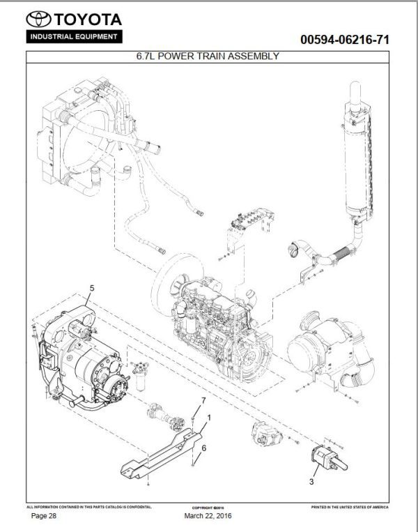 Toyota Forklift THD3600 48 Parts Catalog 1
