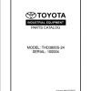 Toyota Forklift THD3600S 24 Parts Catalog