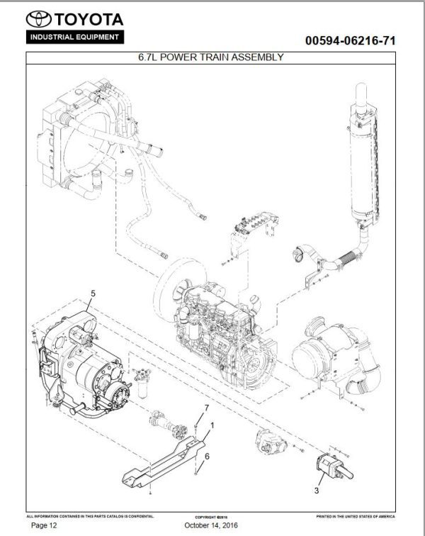 Toyota Forklift THD3600S 36 Parts Catalog 1