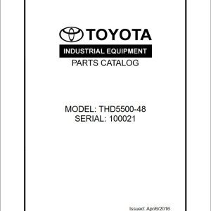 Toyota Forklift THD5500 48 Parts Catalog