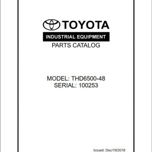 Toyota Forklift THD6500 48 Parts Catalog