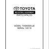 Toyota Forklift THD8000S 48 Parts Catalog