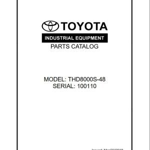 Toyota Forklift THD8000S 48 Parts Catalog