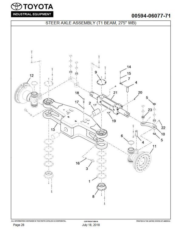 Toyota Forklift THD9900 R90 Parts Catalog 1