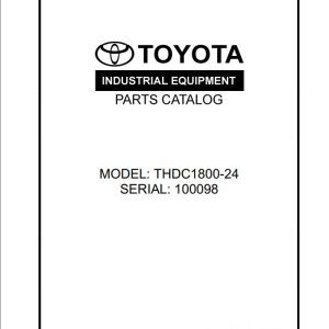Toyota Forklift THDC1800 24 Parts Catalog