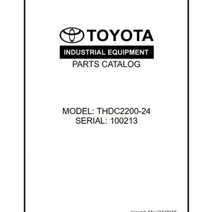 Toyota Forklift THDC2200 24 Parts Catalog