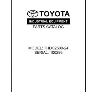 Toyota Forklift THDC2500 24 Parts Catalog