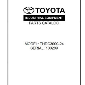 Toyota Forklift THDC3000 24 Parts Catalog