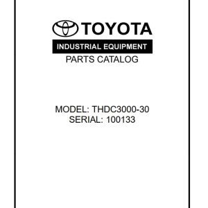 Toyota Forklift THDC3000 30 Parts Catalog